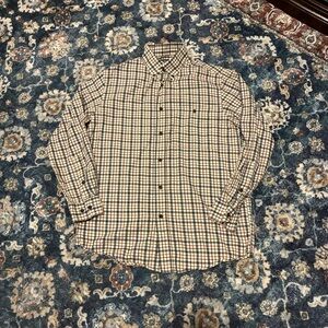 Orvis Mens MultiColor Plaid Cotton/Lyocell Button Down Long Sleeve Size Medium